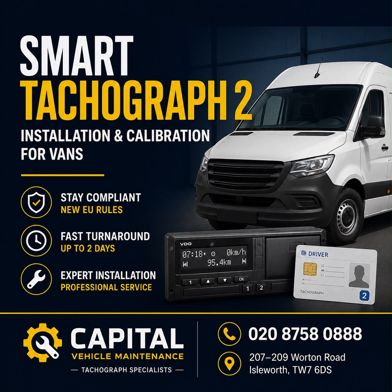 smart tachograph 2 installation for vans